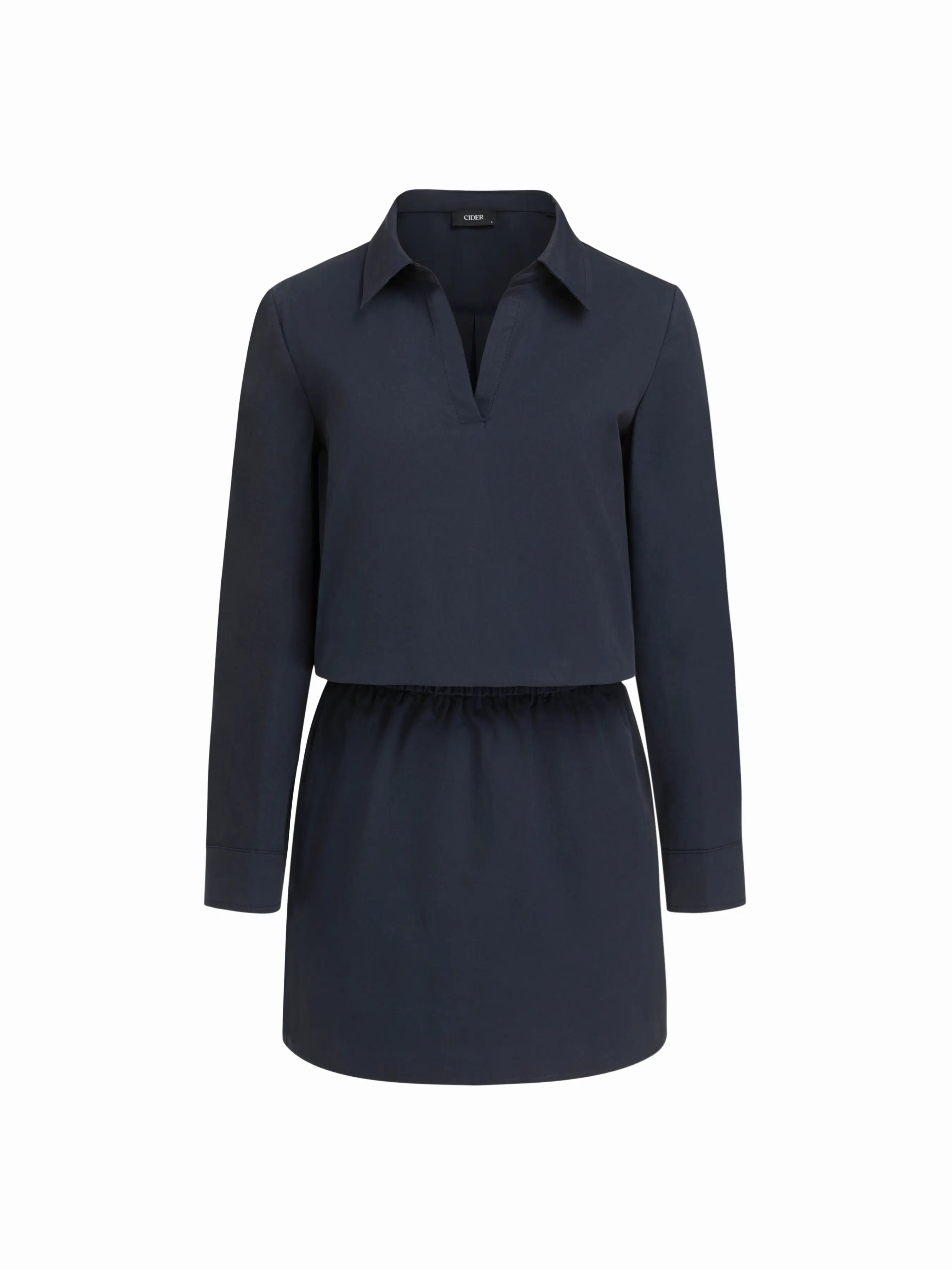 8308-100-cotton-collar-v-neck-long-sleeve-cinched-waist-mini-dress-1.webp
