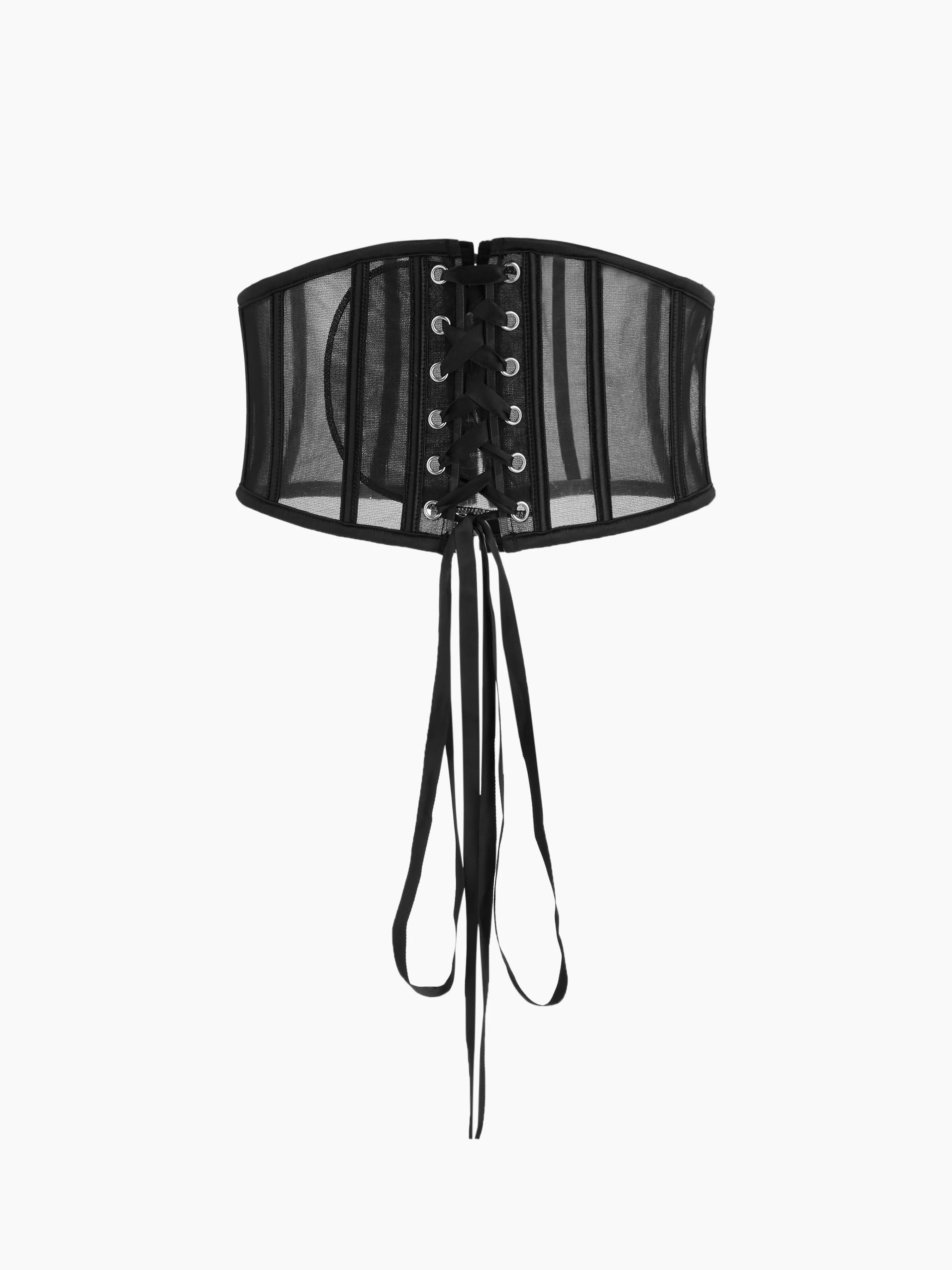 LACE UP MESH CORSET BELT