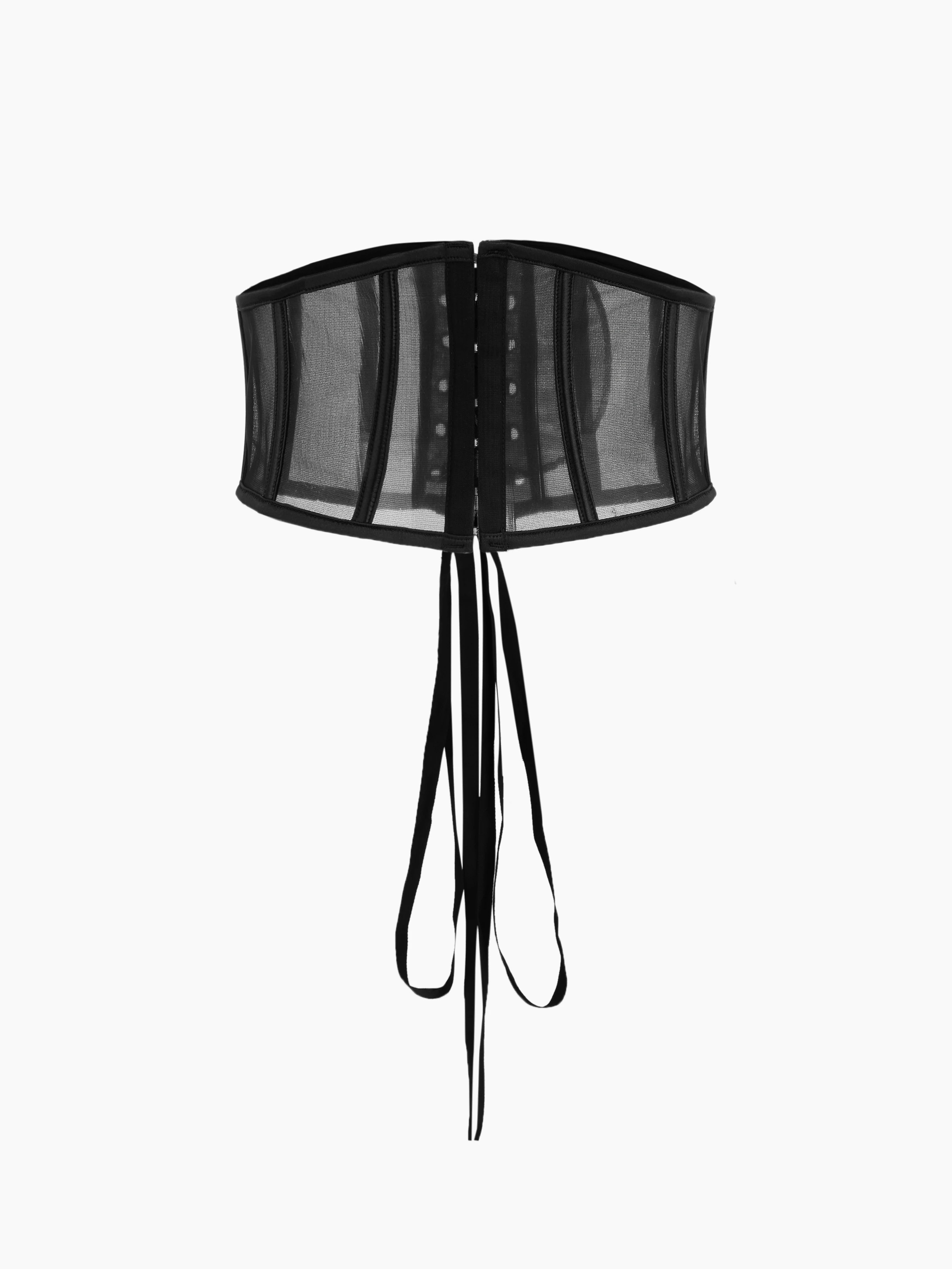 LACE UP MESH CORSET BELT
