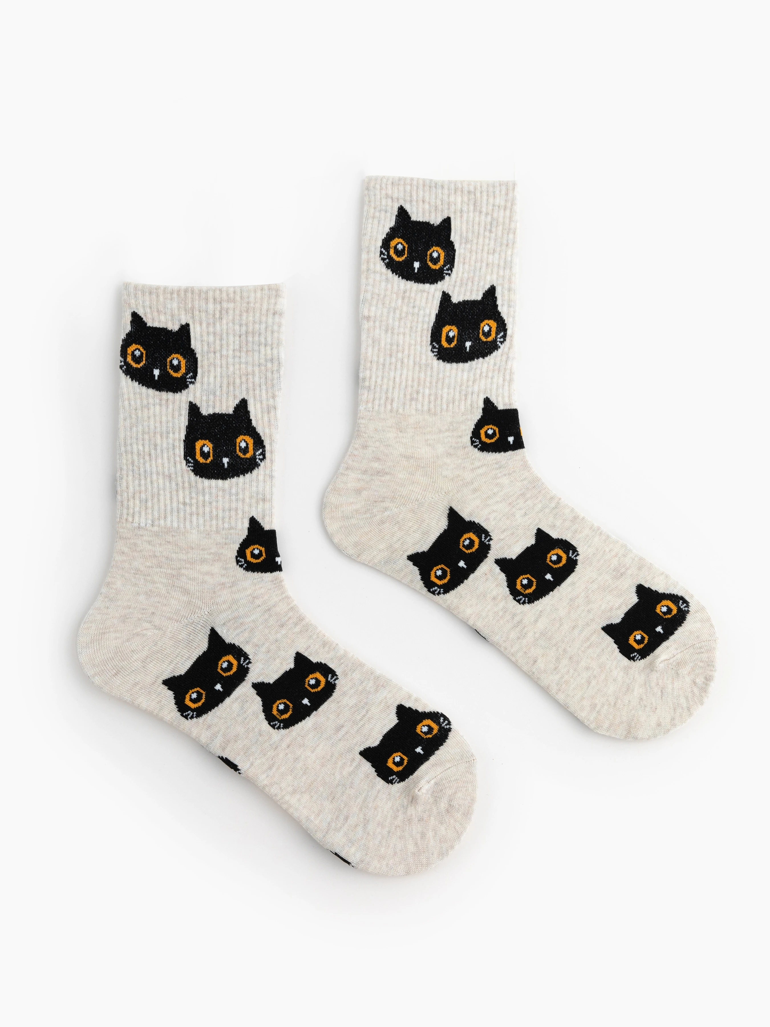 Cat Pattern Crew Socks