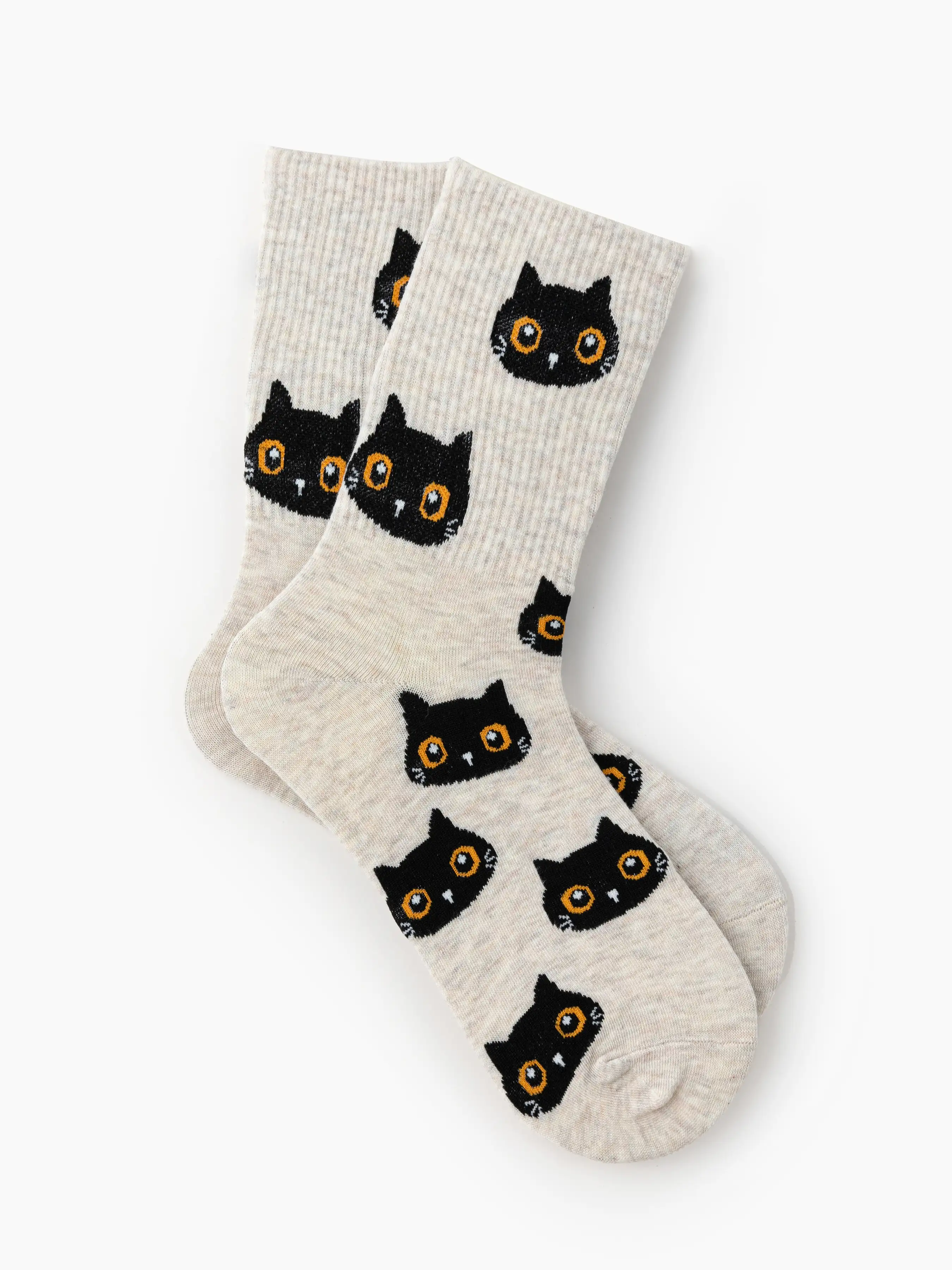 Cat Pattern Crew Socks