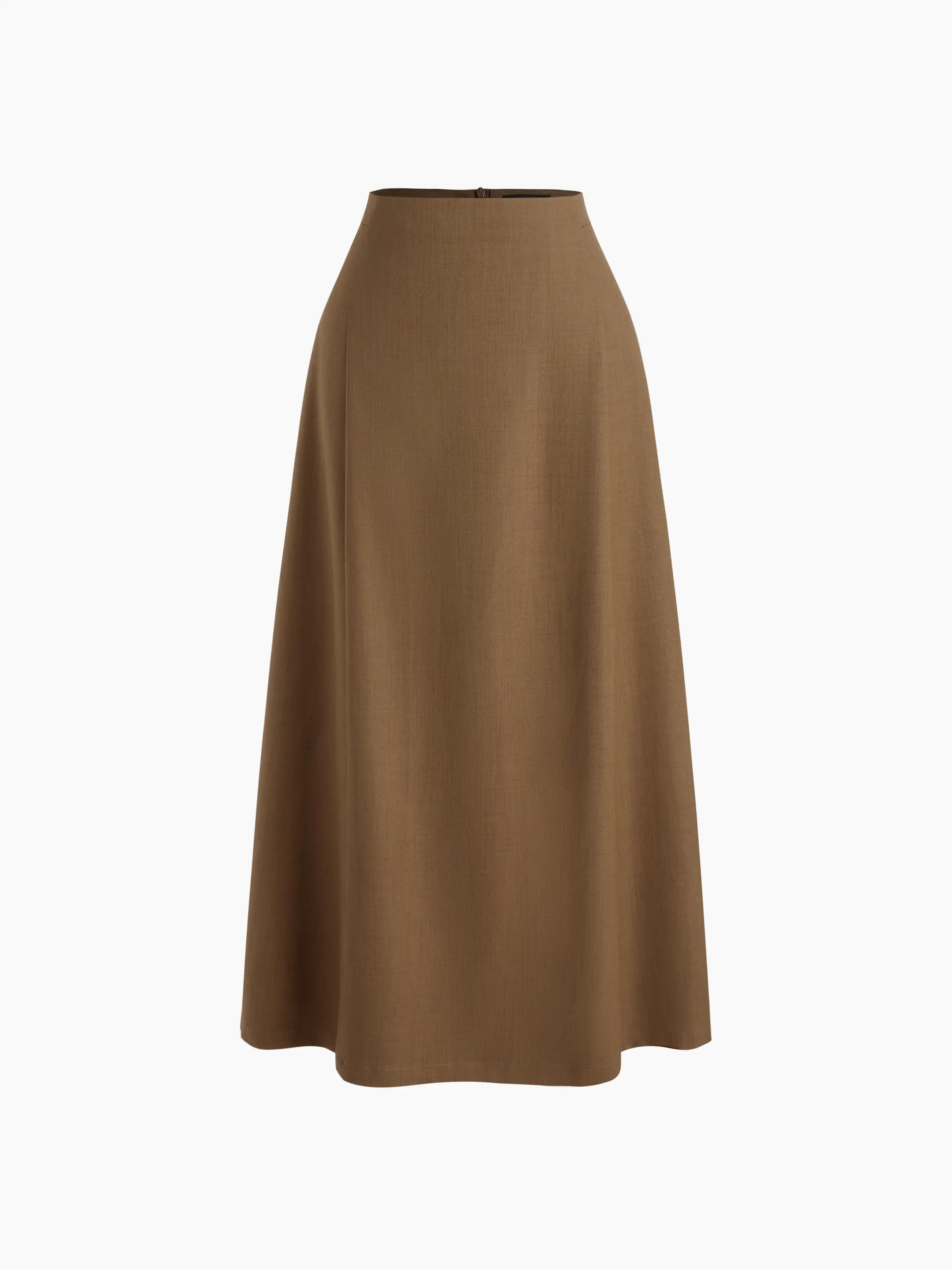 High Waist Solid Maxi Skirt