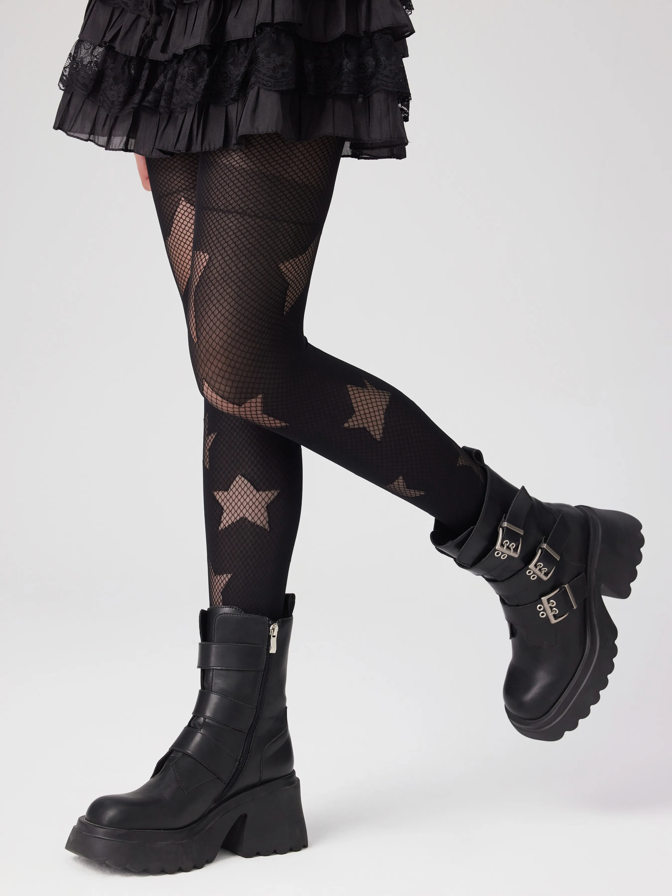 2PCS STAR FISHNET TIGHTS