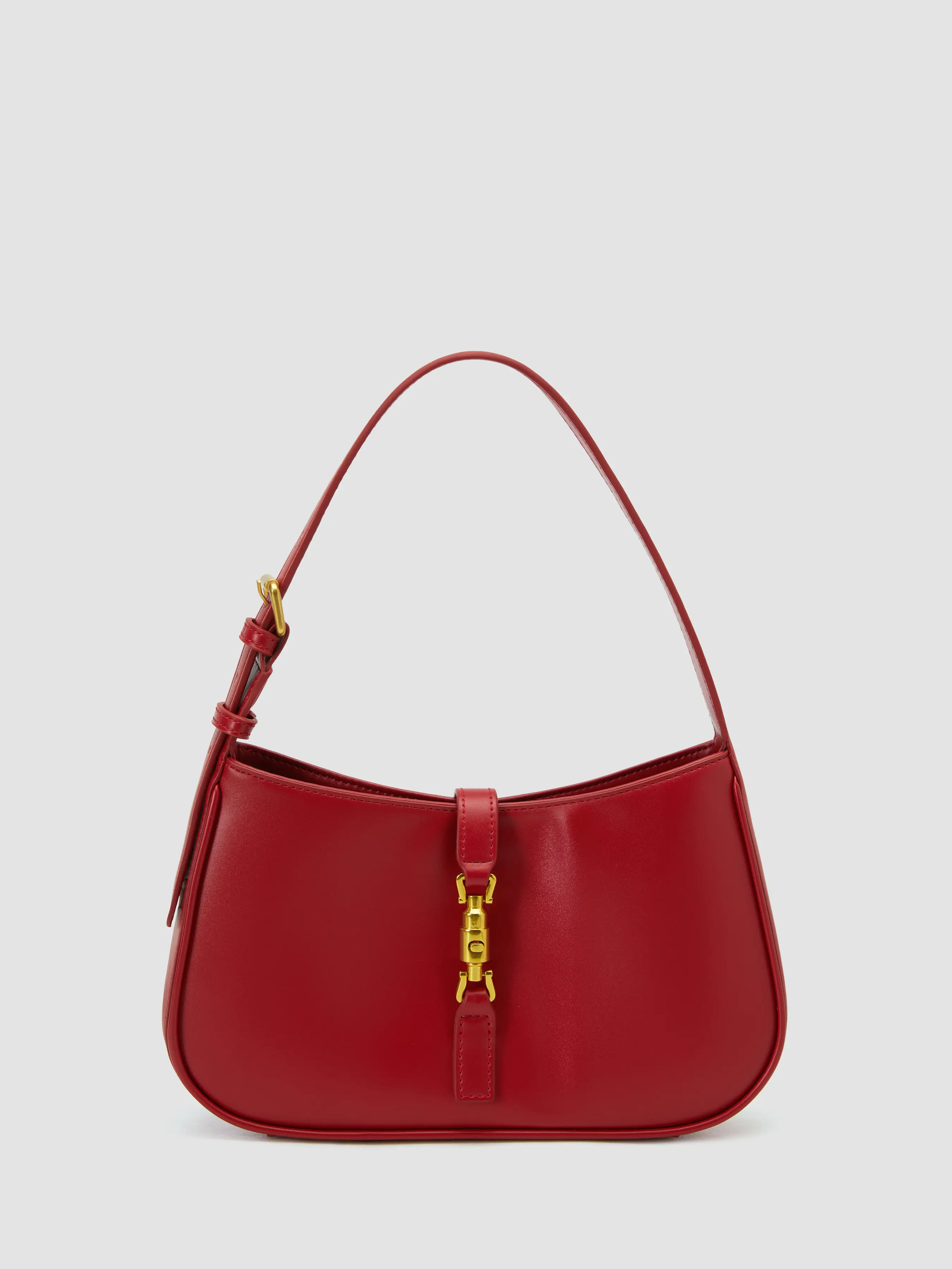 SMALL SOFT PUSH-LOCK DECOR SHOULDER BAG